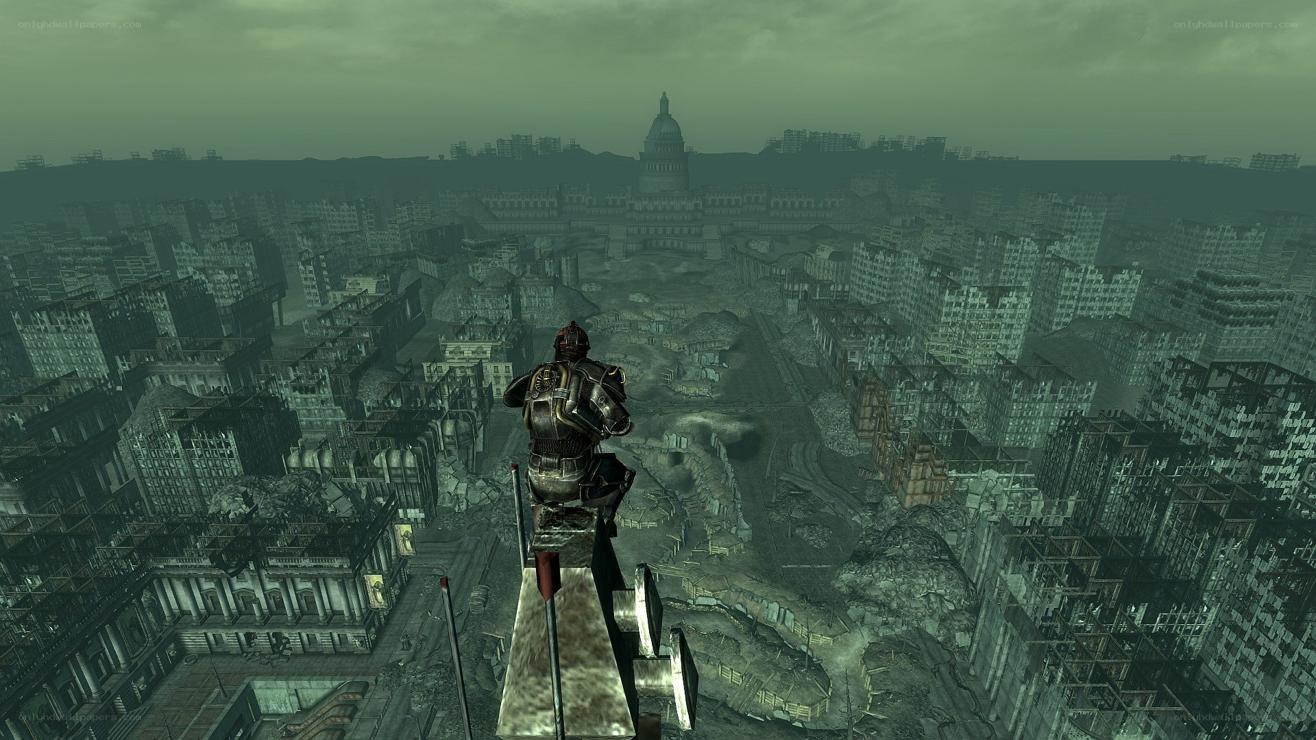 post-apocalyptic city view