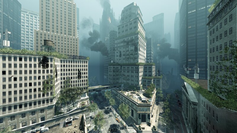 Post-apocalyptic cityscape