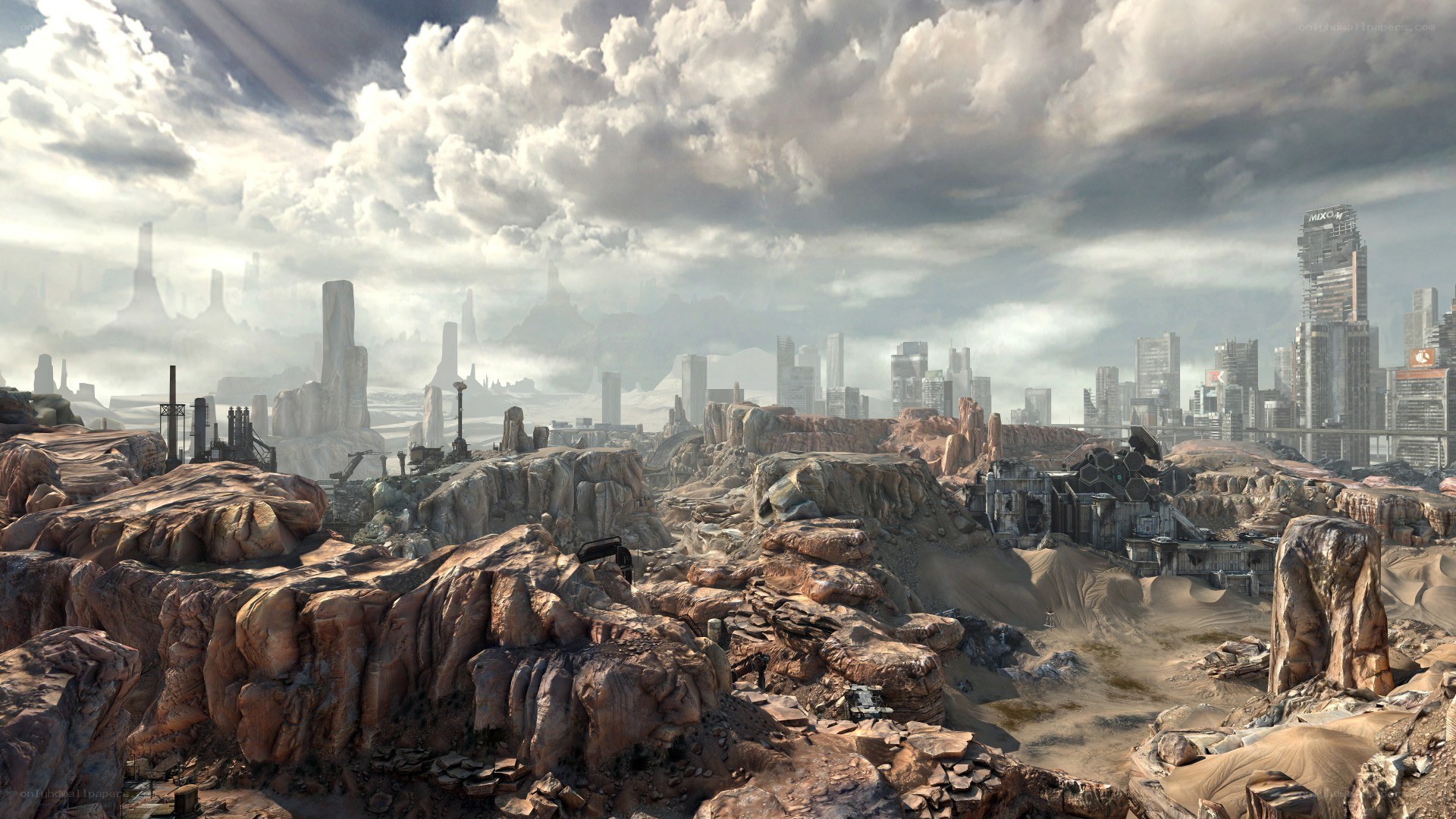 post-apocalyptic cityscape