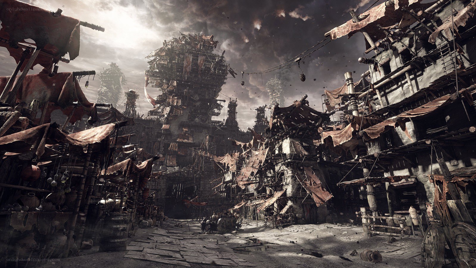 post-apocalyptic cityscape