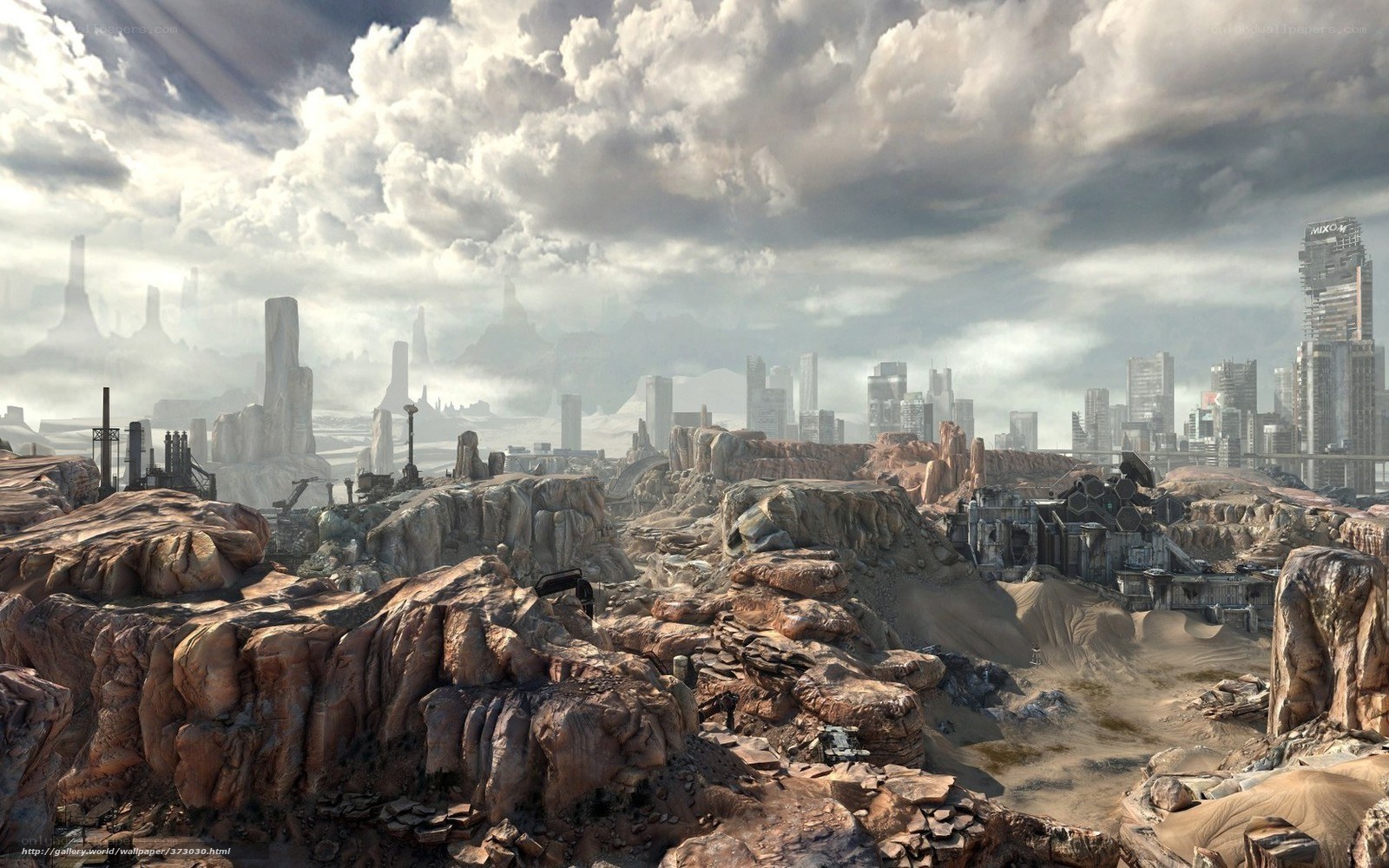 post-apocalyptic cityscape