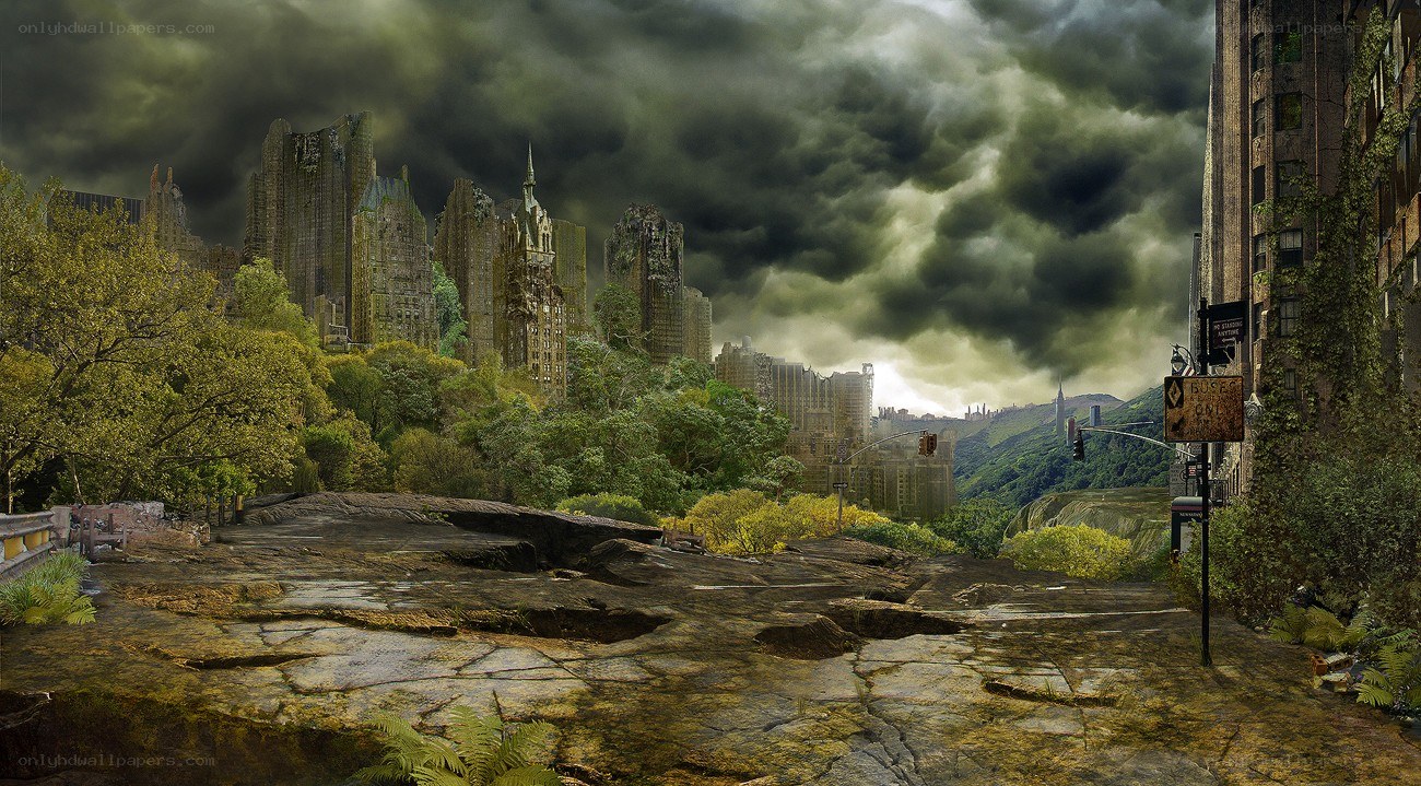 Post-apocalyptic cityscape