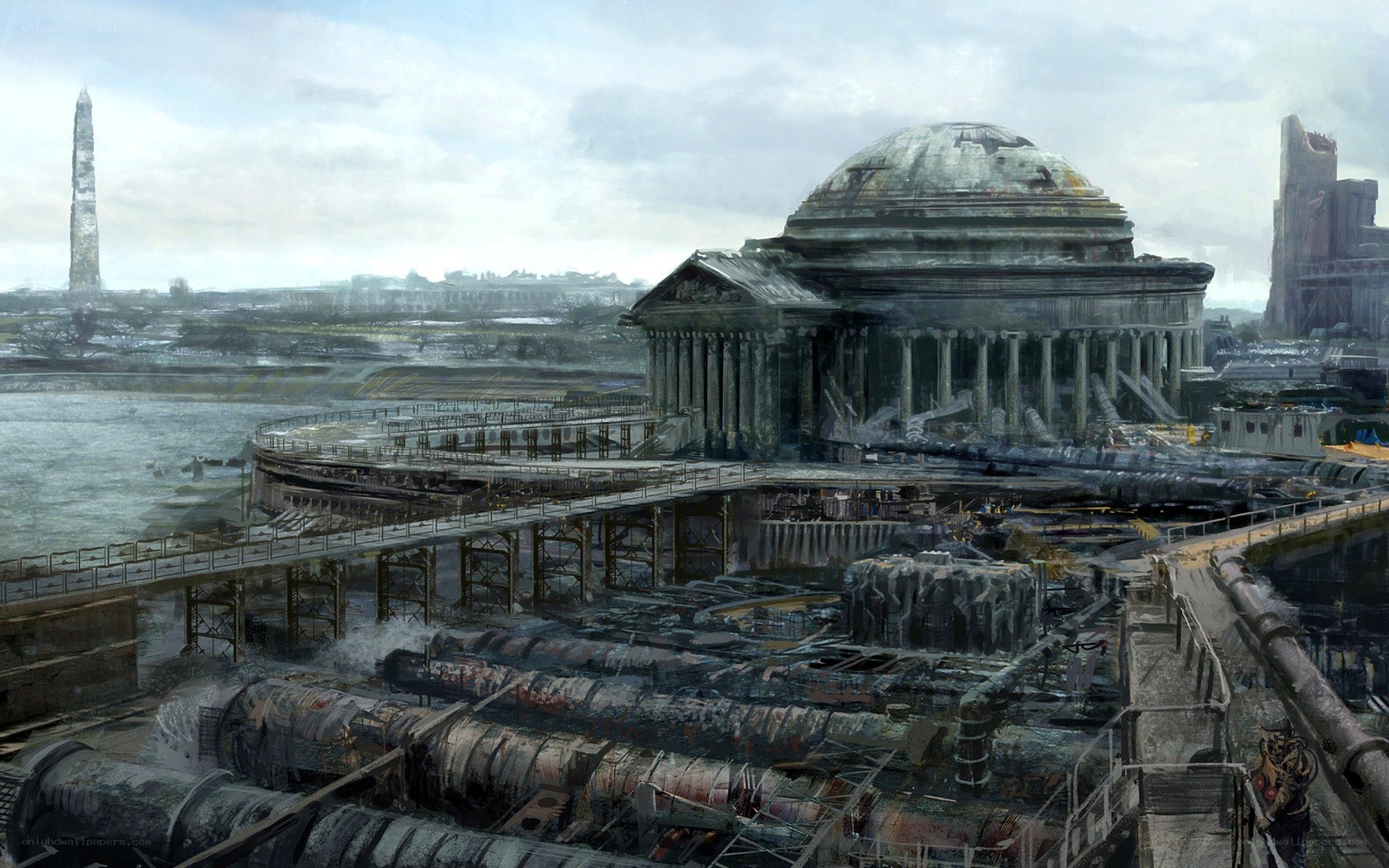 Post-apocalyptic cityscape