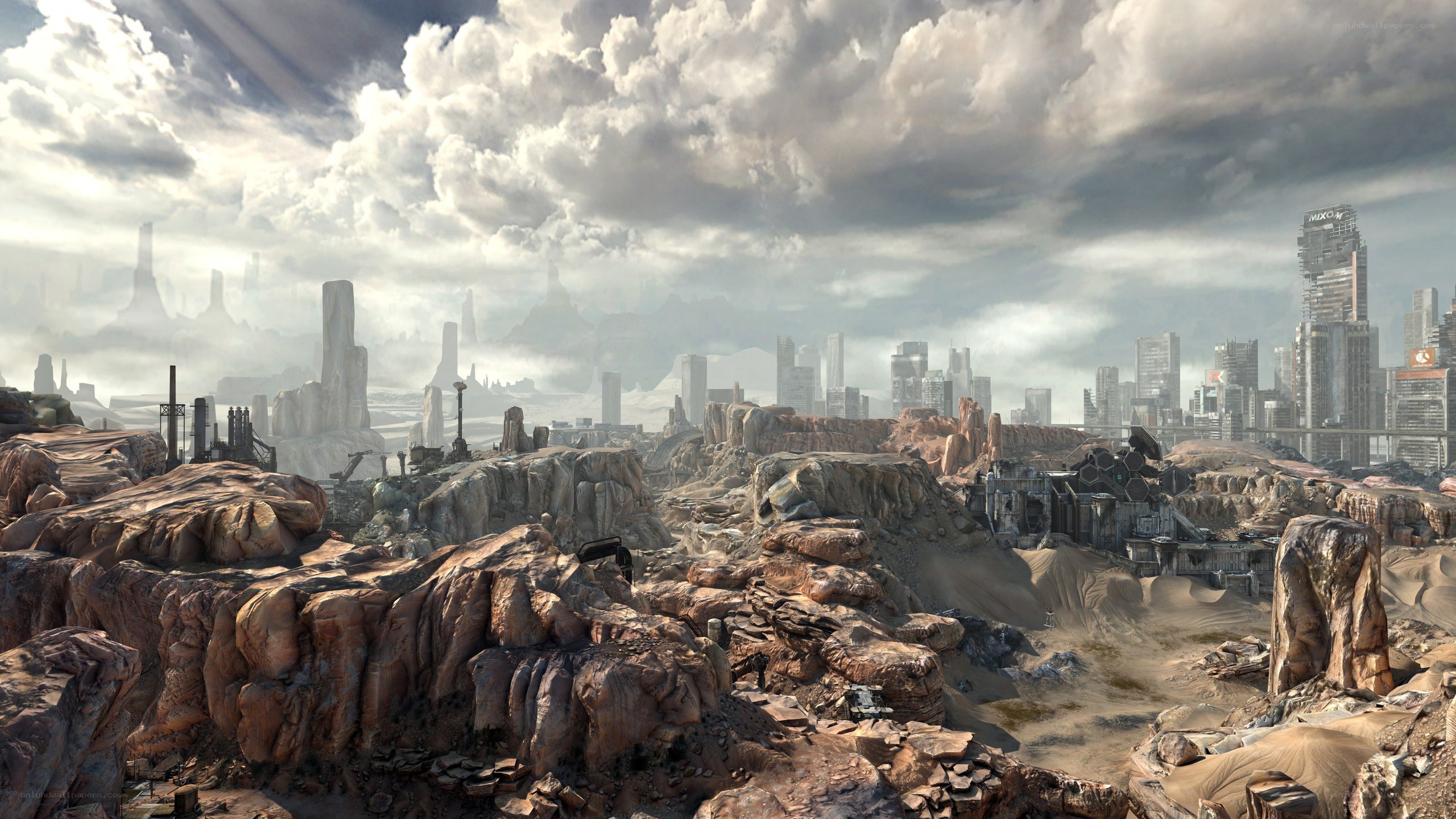post-apocalyptic cityscape