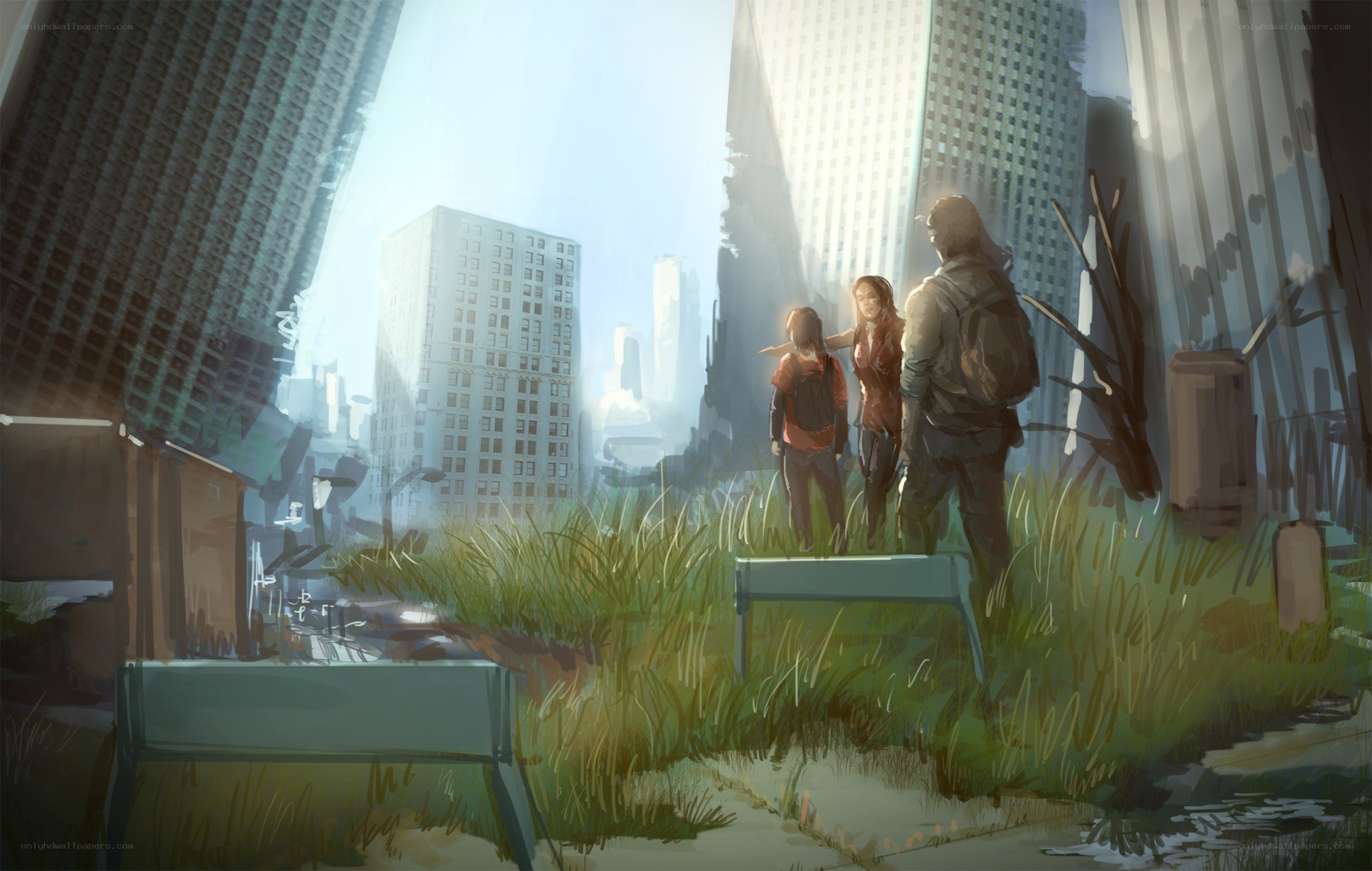 Post-apocalyptic cityscape