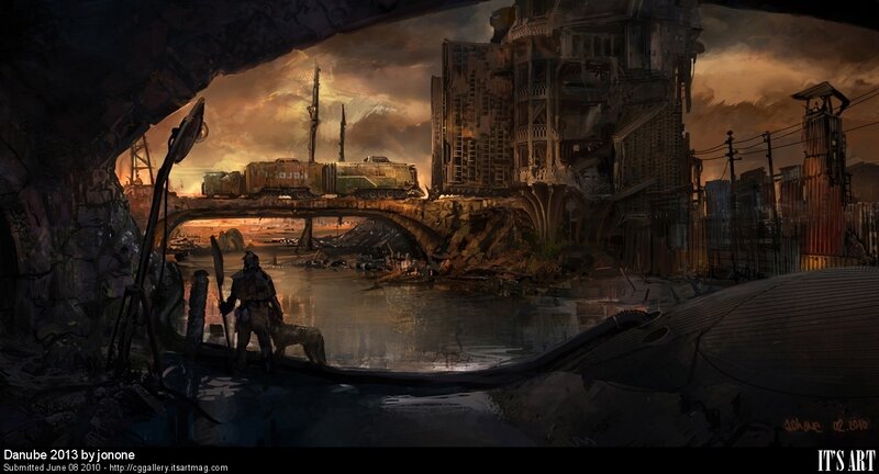 Post-apocalyptic cityscape