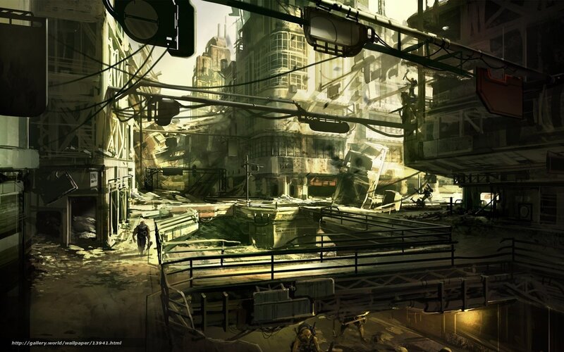 Post-apocalyptic cityscape