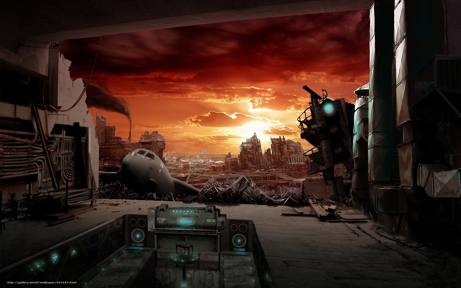 post-apocalyptic cityscape