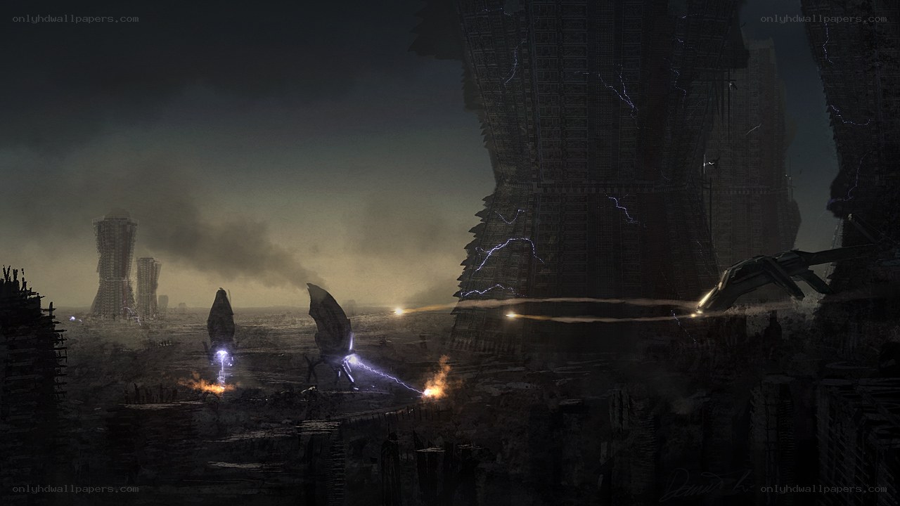 post-apocalyptic cityscape