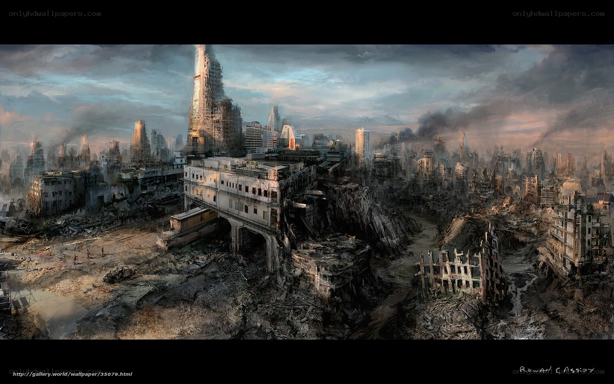 Post-apocalyptic cityscape