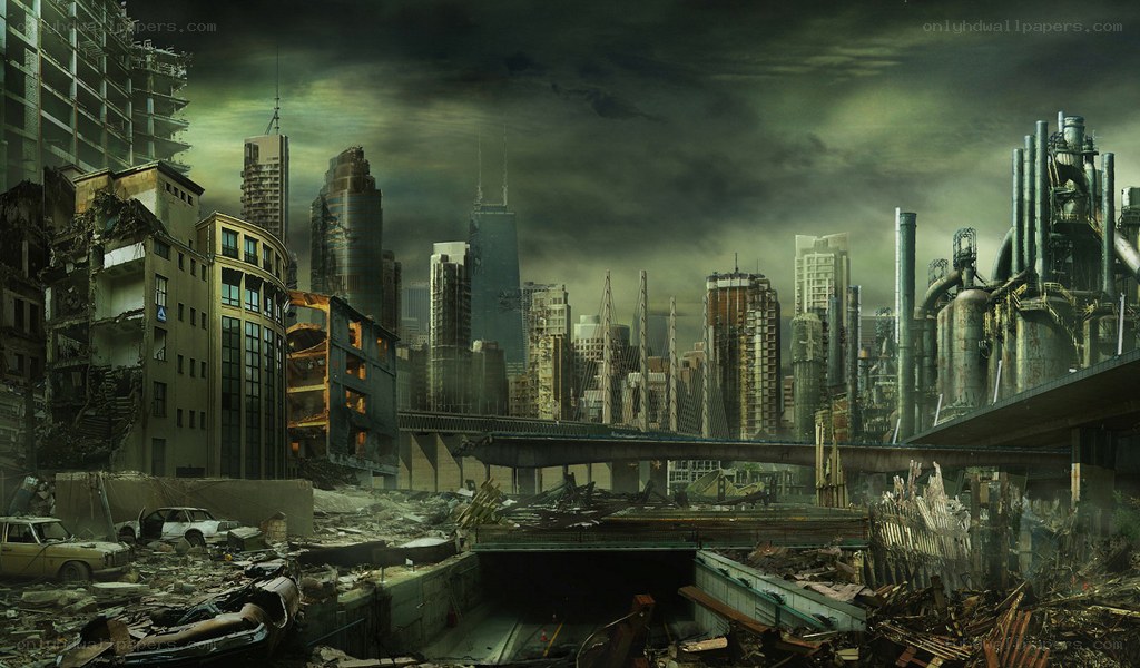 post-apocalyptic cityscape