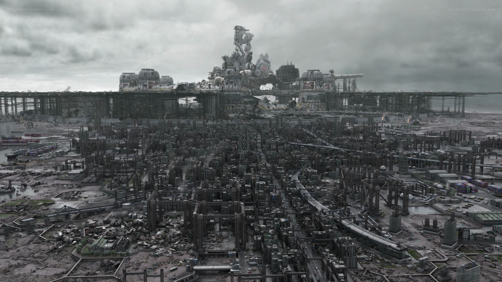 post-apocalyptic cityscape