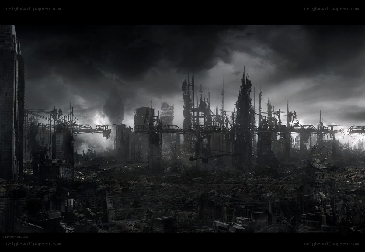 post-apocalyptic cityscape