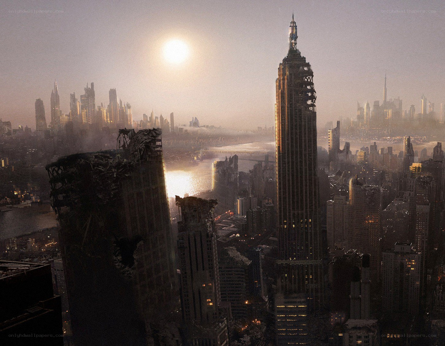 Post-apocalyptic cityscape