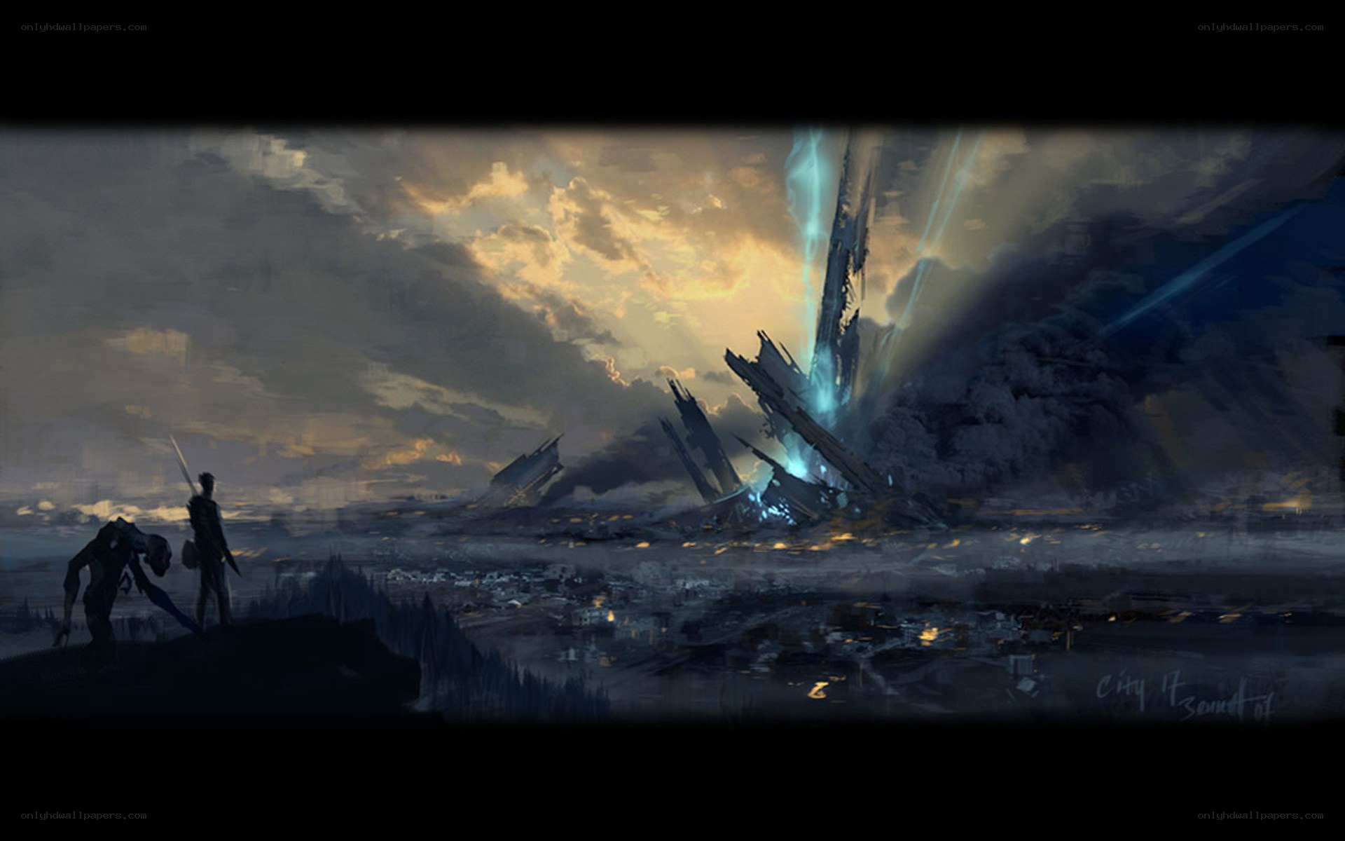 Post-apocalyptic cityscape
