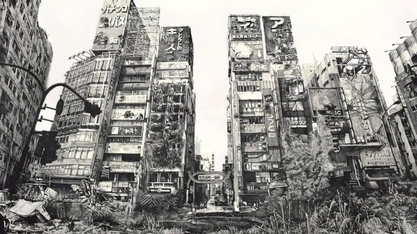 Post-apocalyptic cityscape
