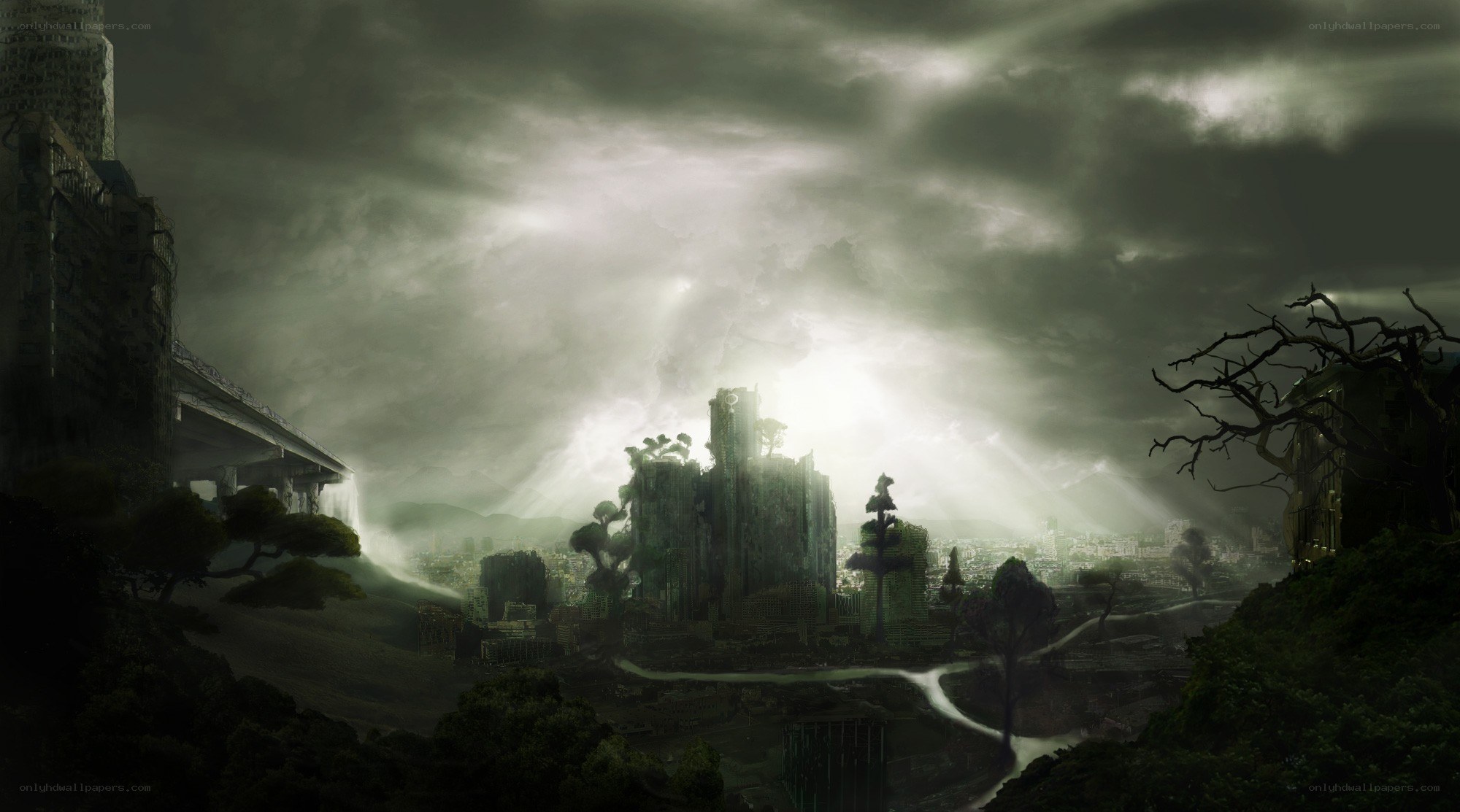 post-apocalyptic cityscape