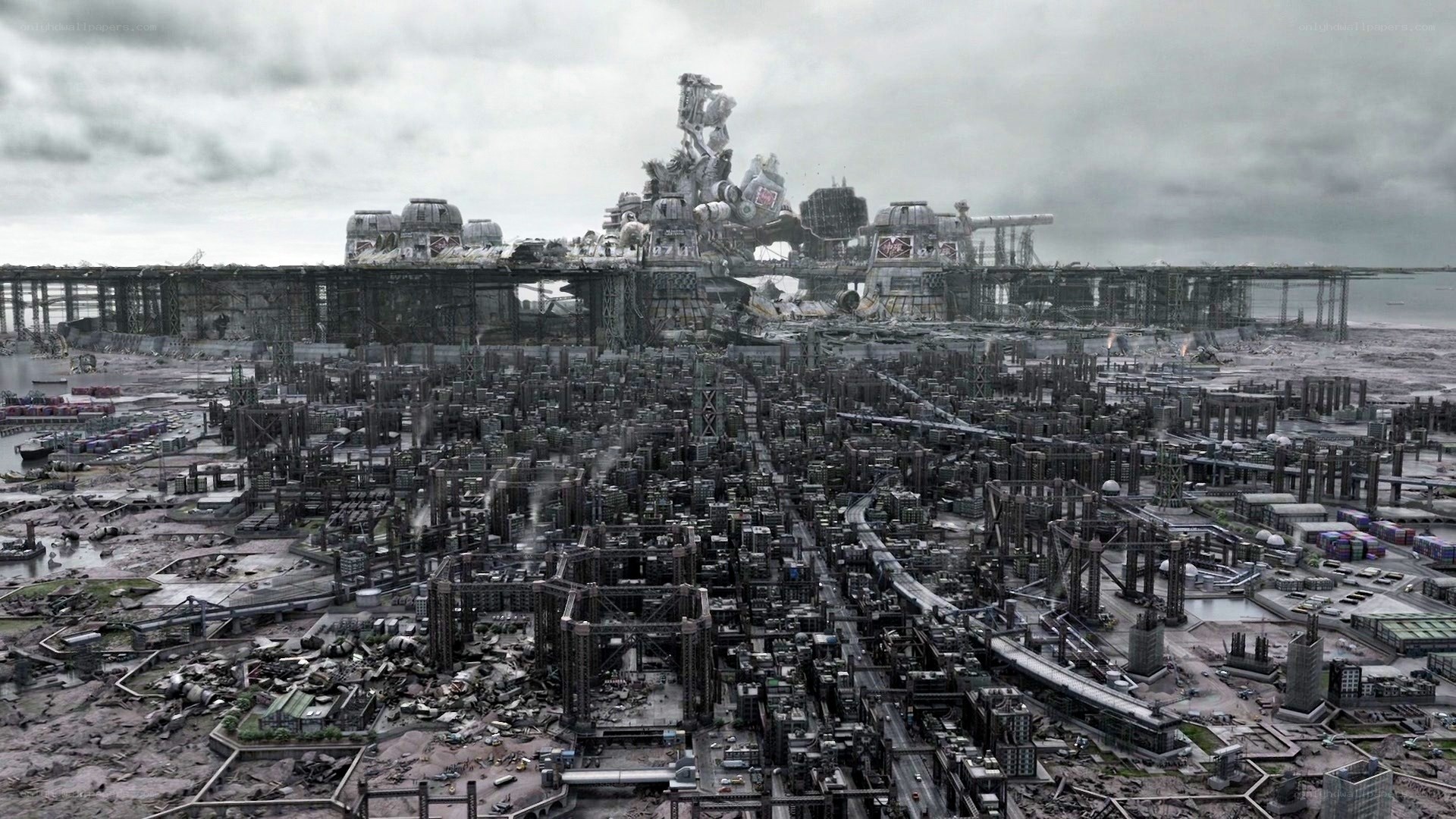 post-apocalyptic cityscape