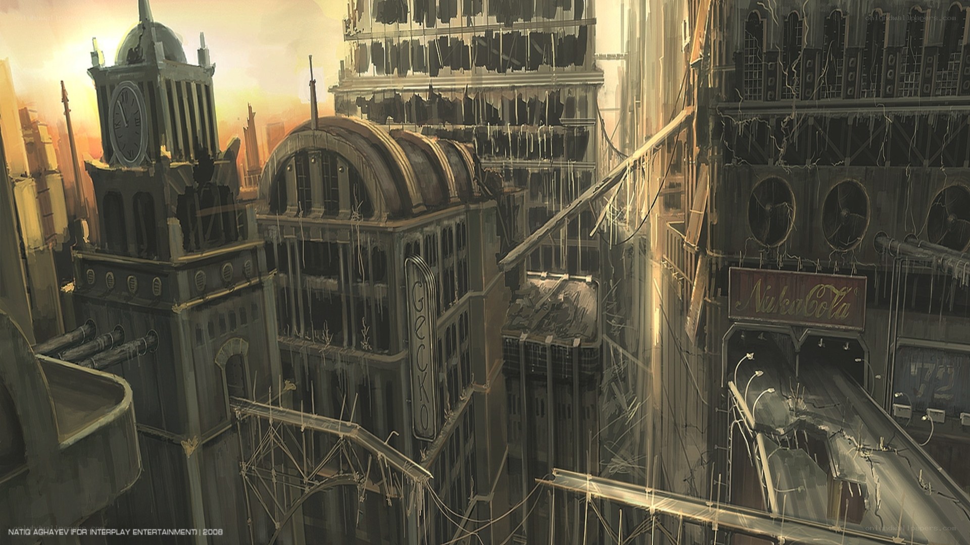 Post-apocalyptic cityscape