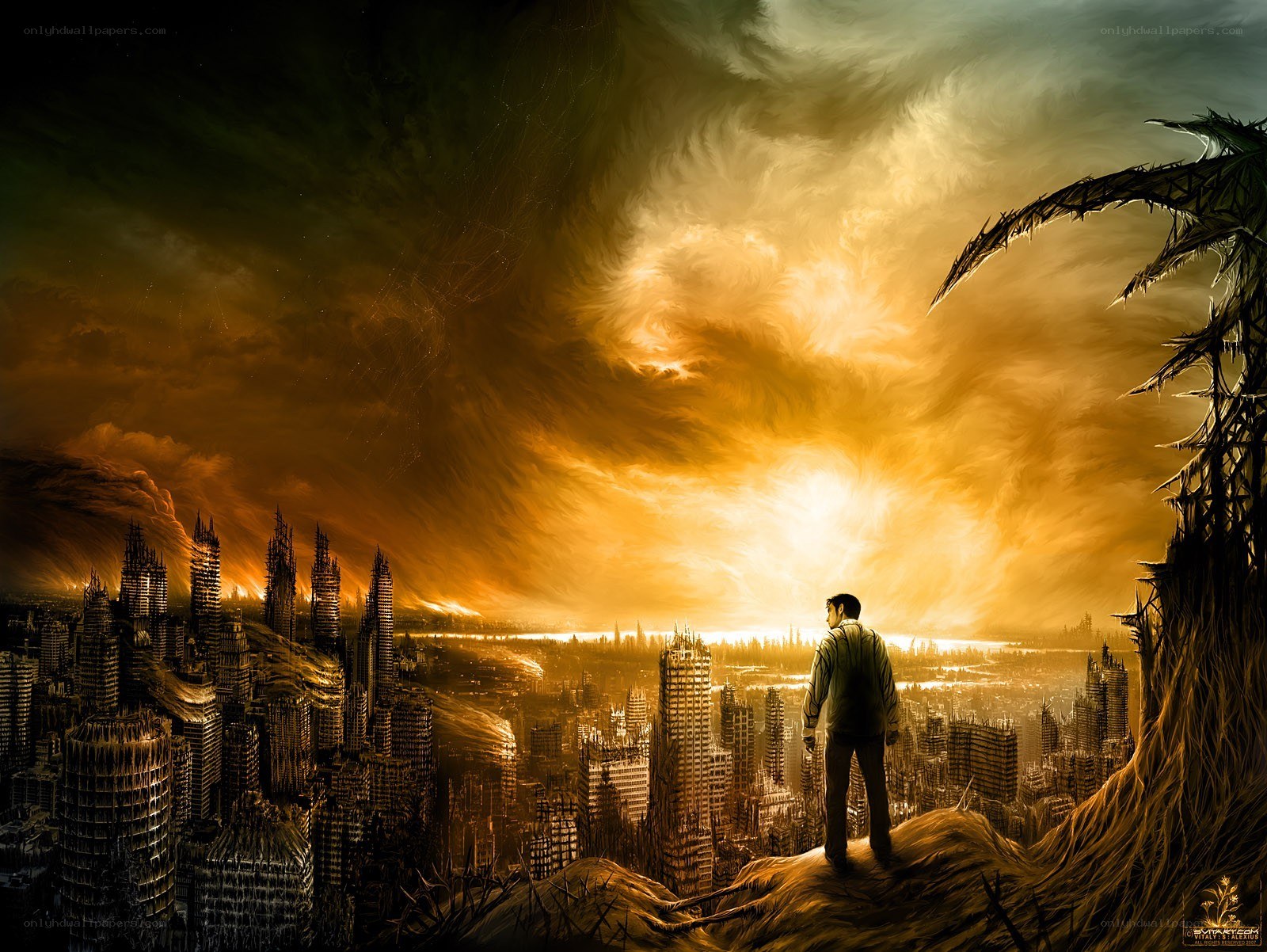 post-apocalyptic cityscape