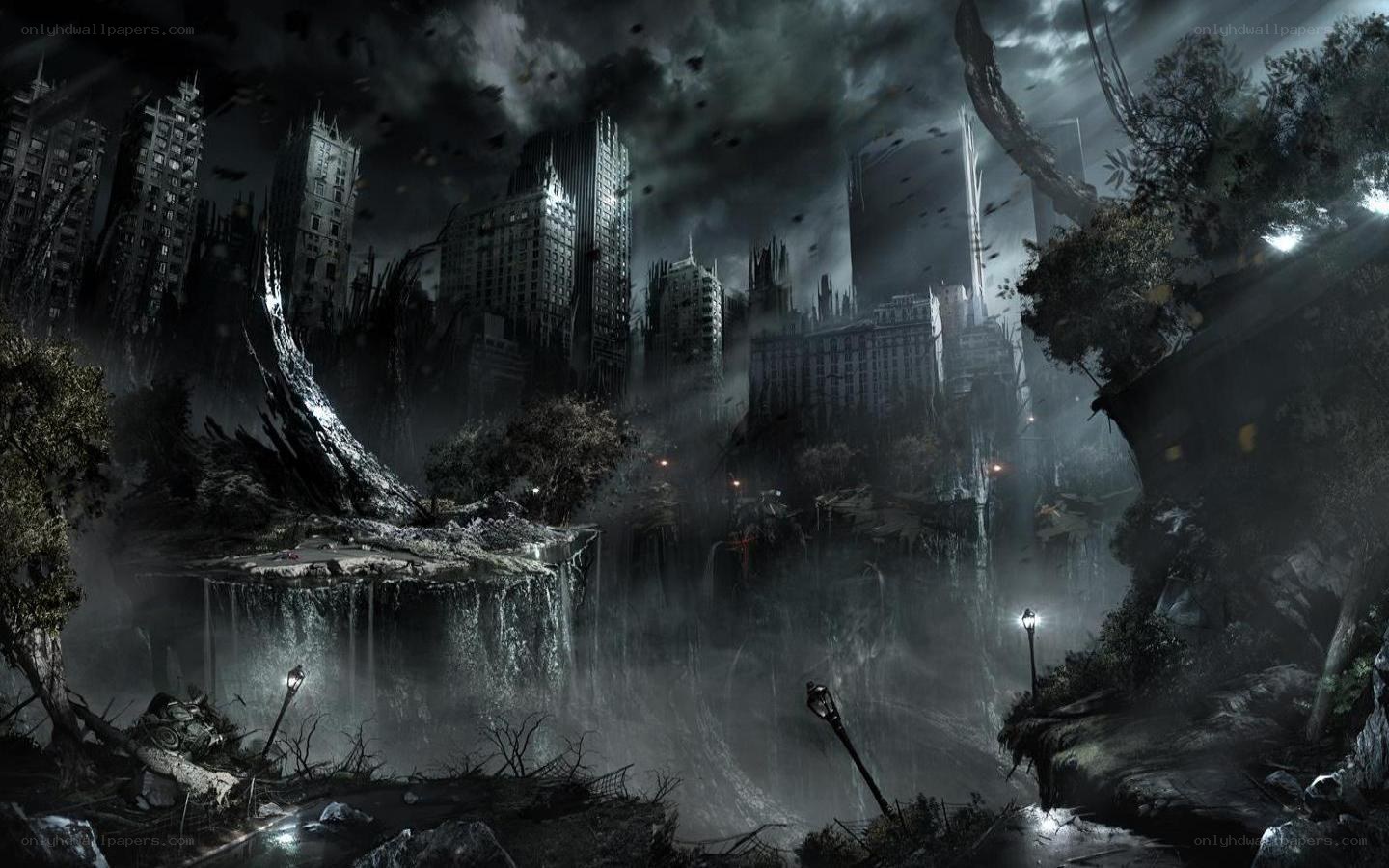 post-apocalyptic cityscape