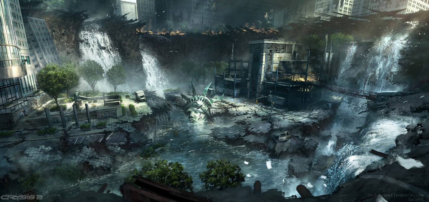 Post-apocalyptic cityscape