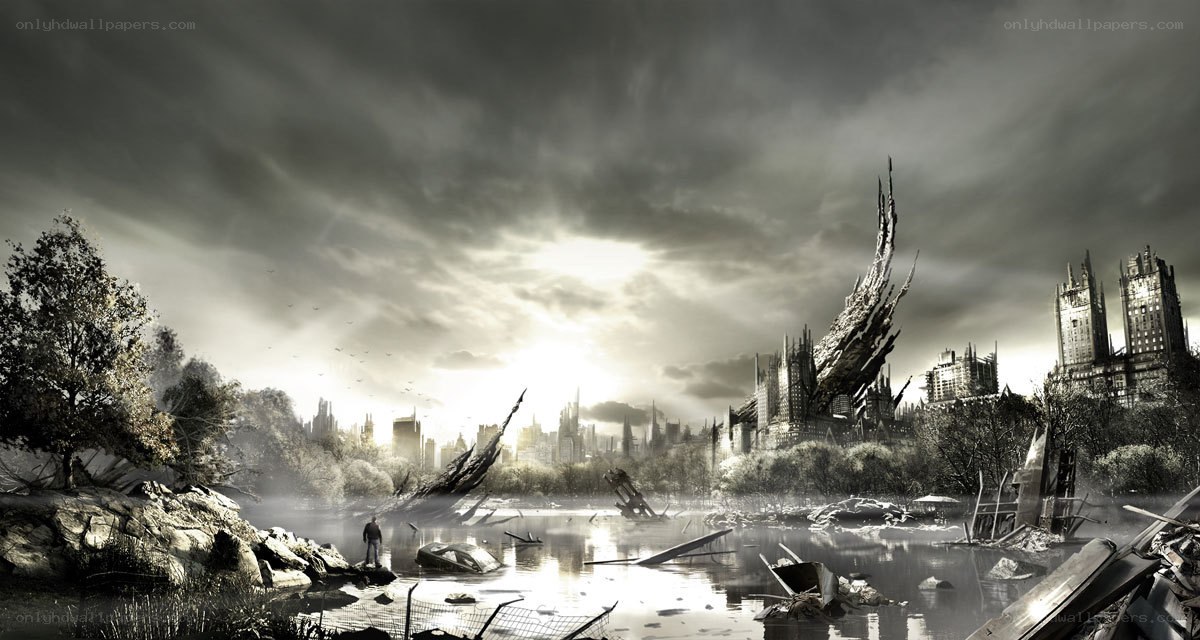 post-apocalyptic cityscape
