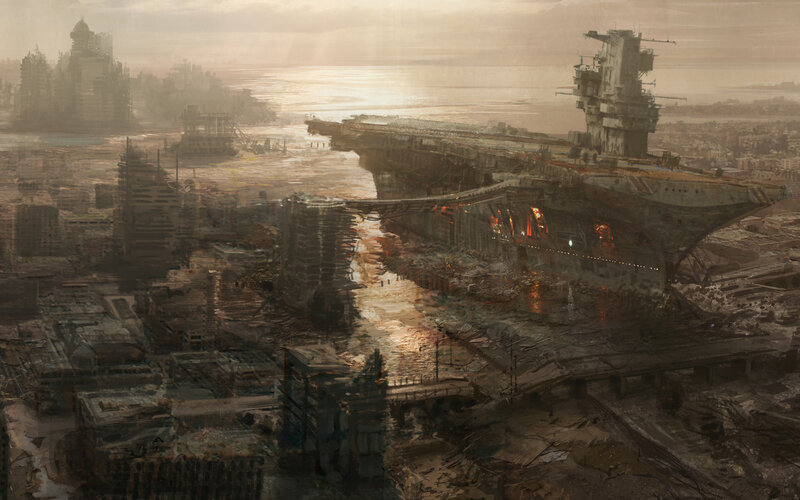 Post-apocalyptic cityscape
