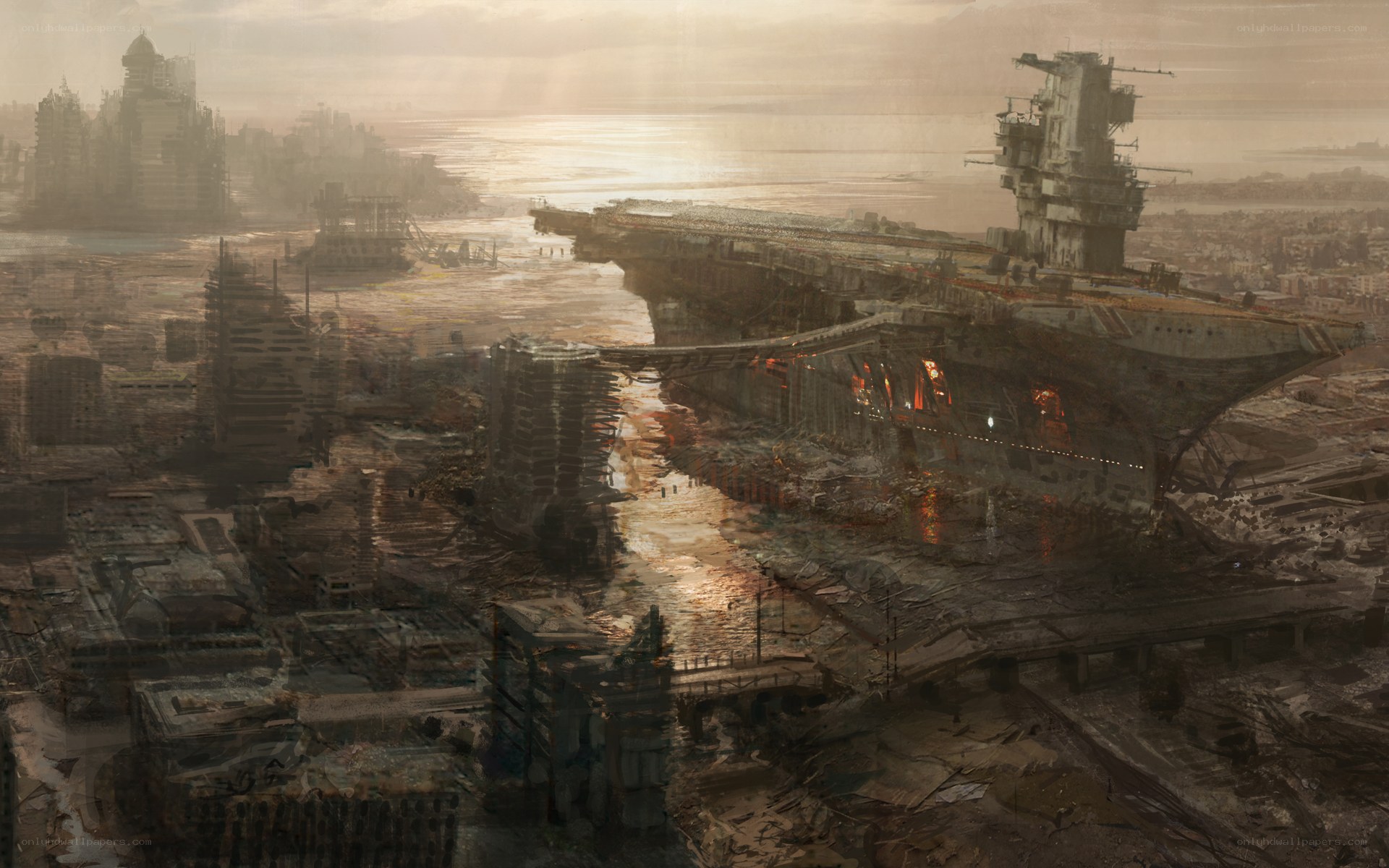 Post-apocalyptic cityscape