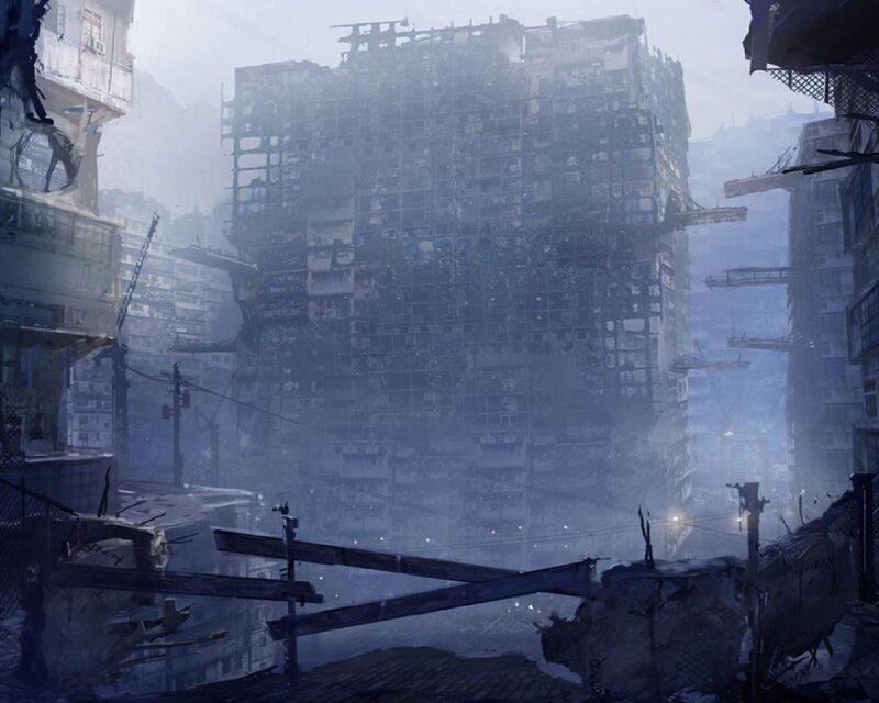 Post-apocalyptic cityscape