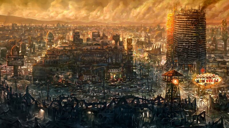 Post-apocalyptic cityscape