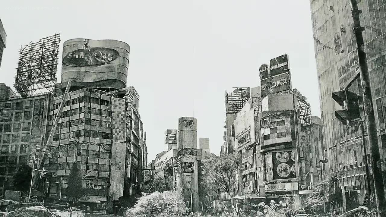 Post-apocalyptic cityscape