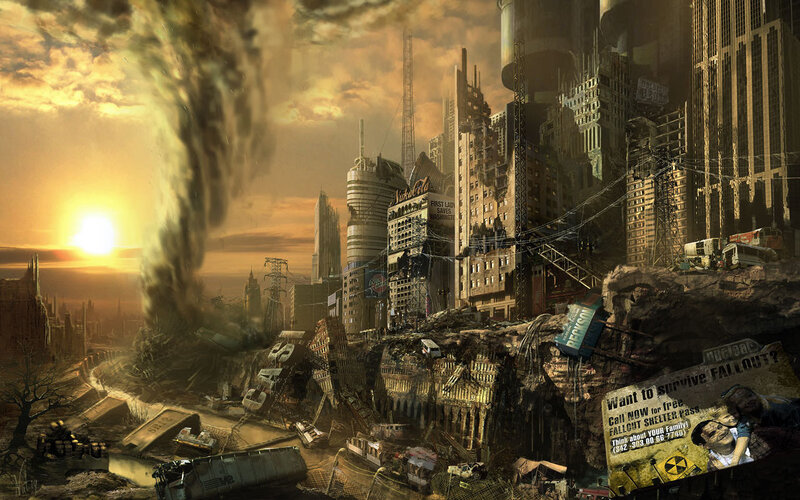 Post-apocalyptic cityscape