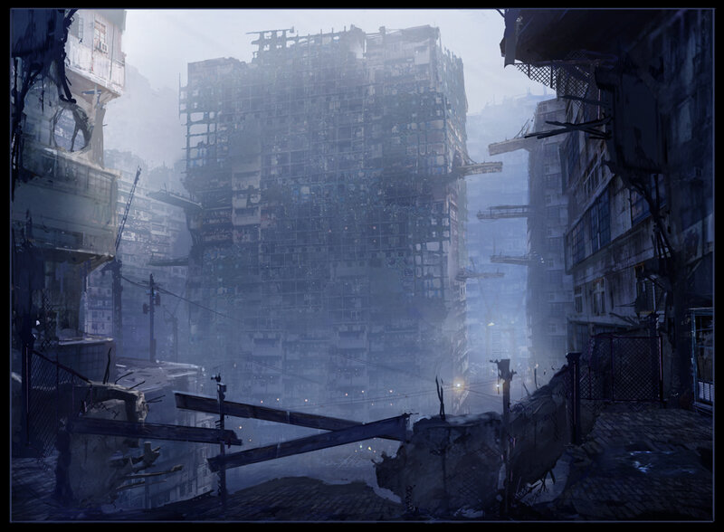 Post-apocalyptic cityscape