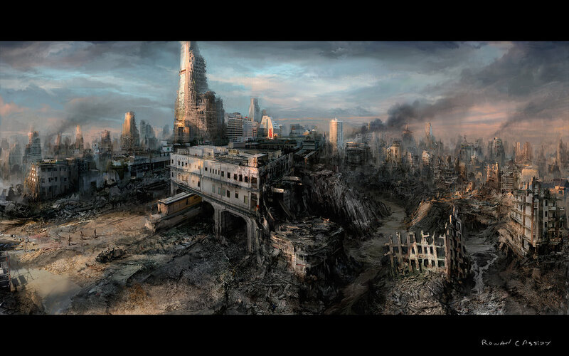 post-apocalyptic cityscape