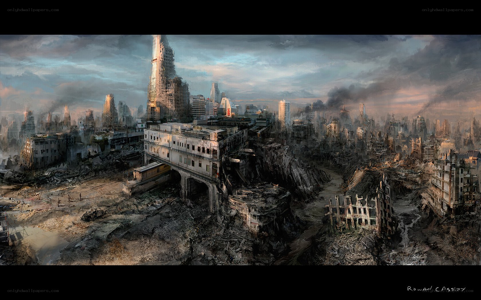 post-apocalyptic cityscape