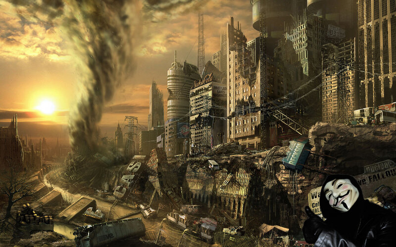Post-apocalyptic cityscape