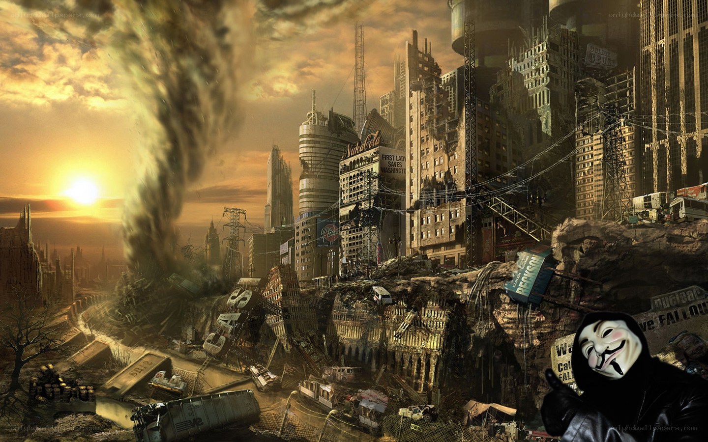 Post-apocalyptic cityscape