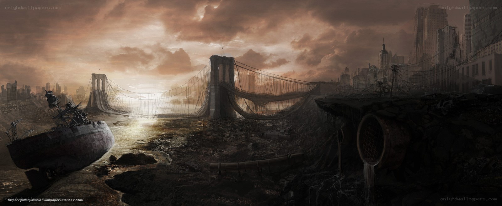 Post-apocalyptic cityscape