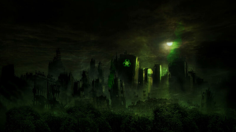 post-apocalyptic cityscape