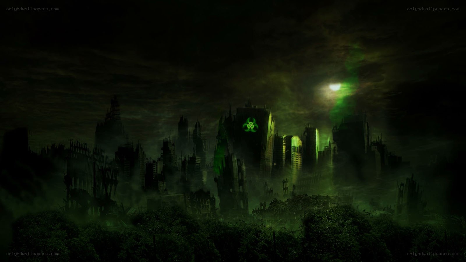 post-apocalyptic cityscape
