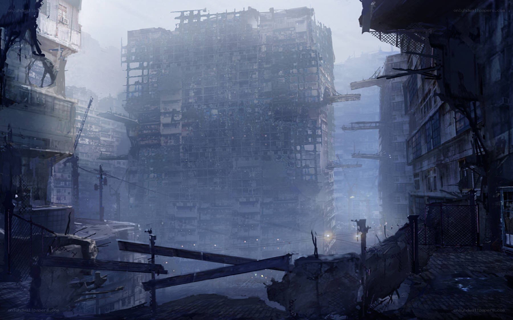 post-apocalyptic cityscape