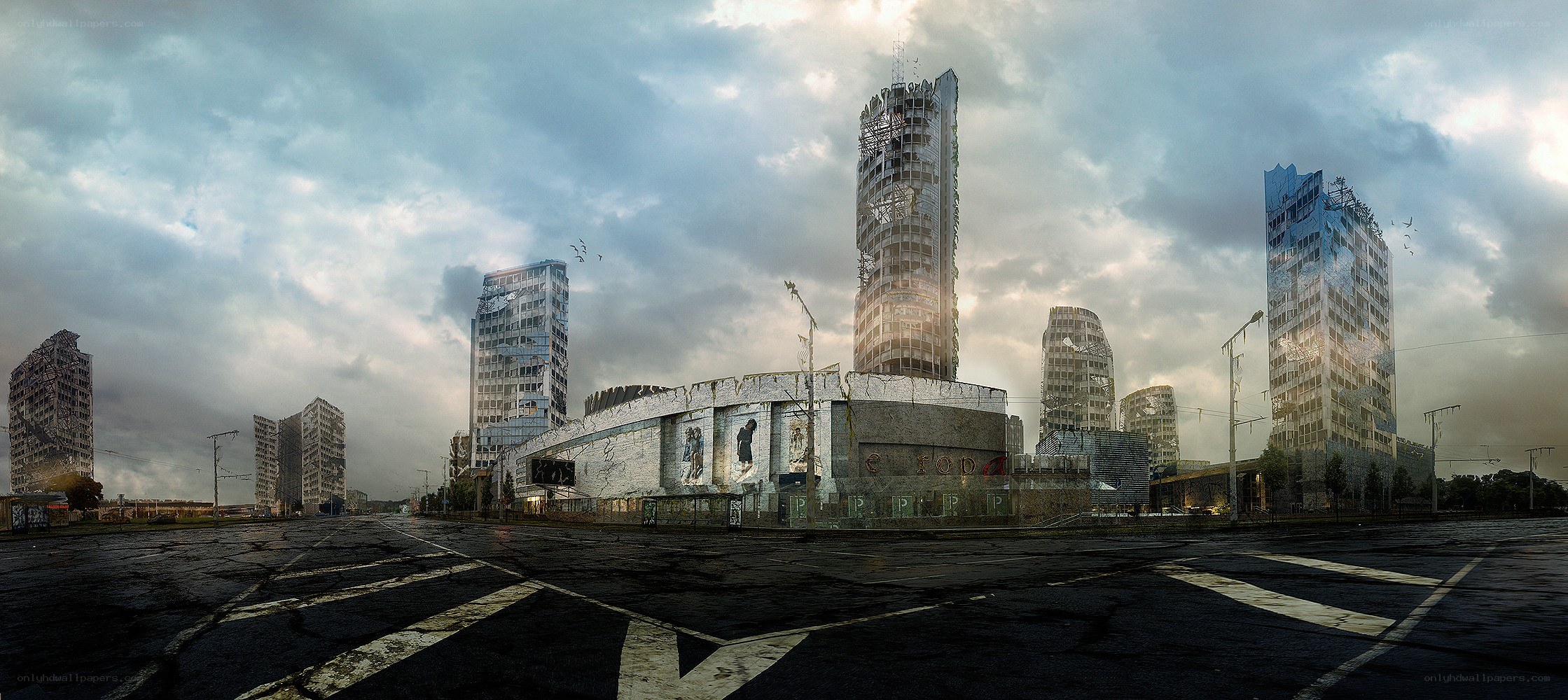 post-apocalyptic cityscape