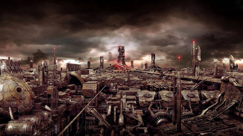 Post-apocalyptic Cityscape — Brown, Dramatic, Night