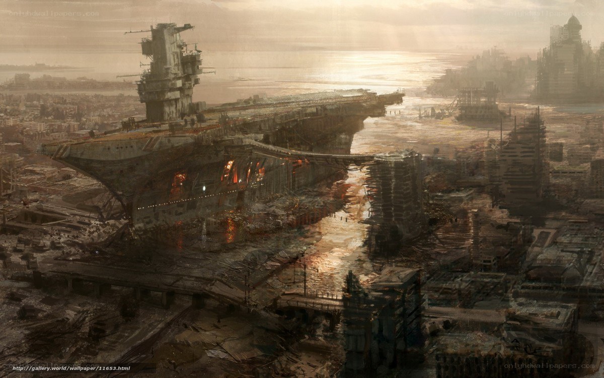 Post-apocalyptic cityscape