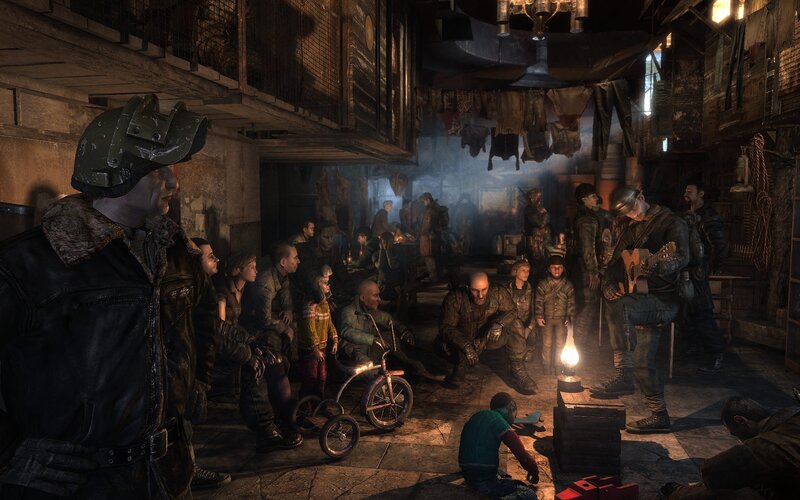 Post-apocalyptic community gathering