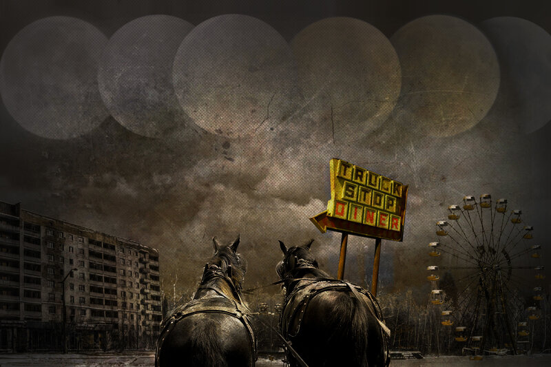 Post-apocalyptic diner scene