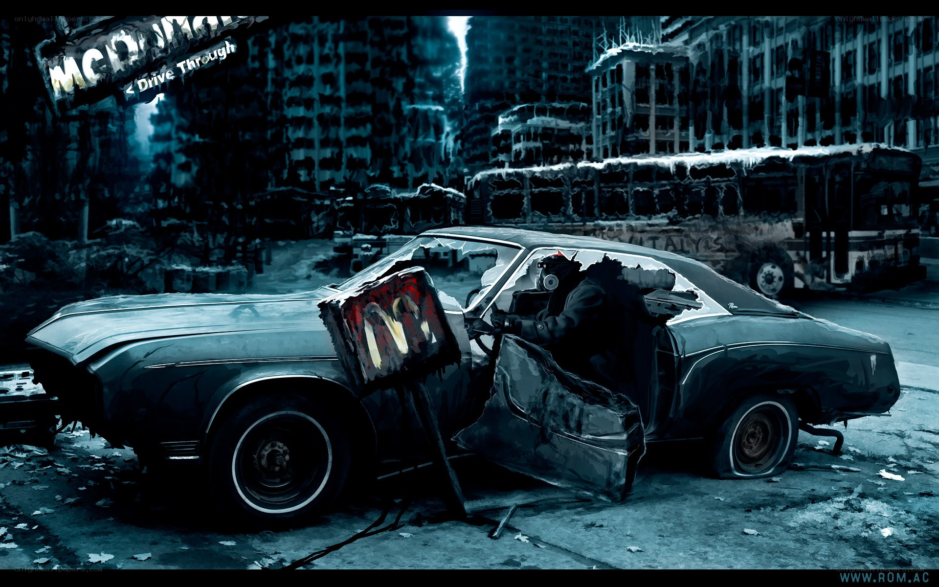 Post-apocalyptic drive-through