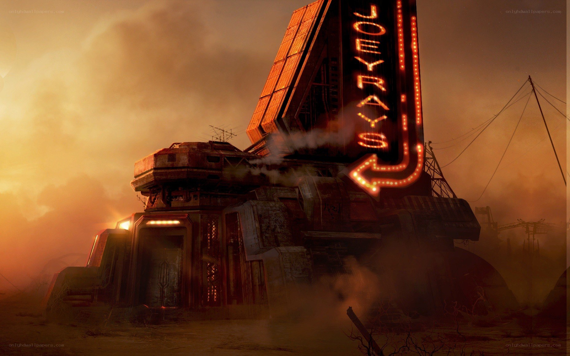 post-apocalyptic gas station