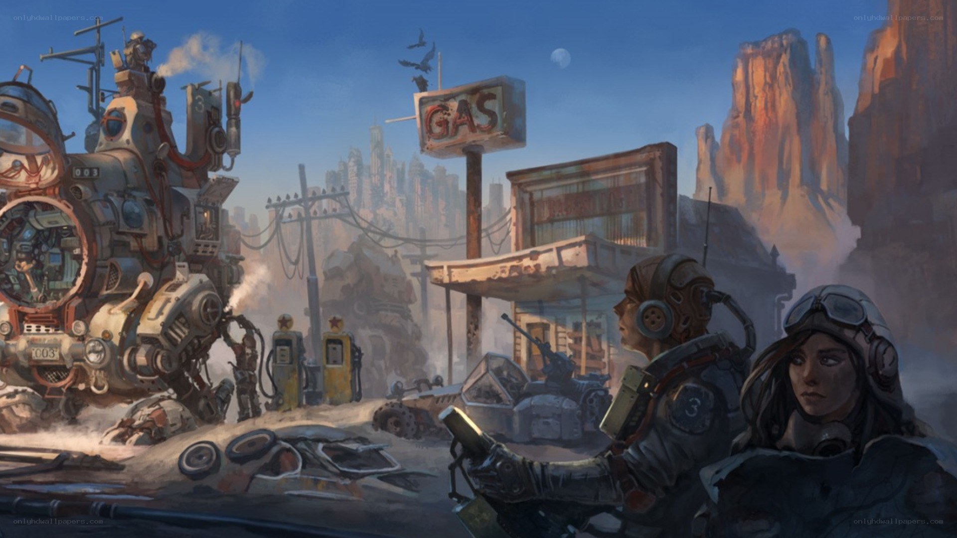 post-apocalyptic gas station
